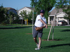 Me throwing a baseball